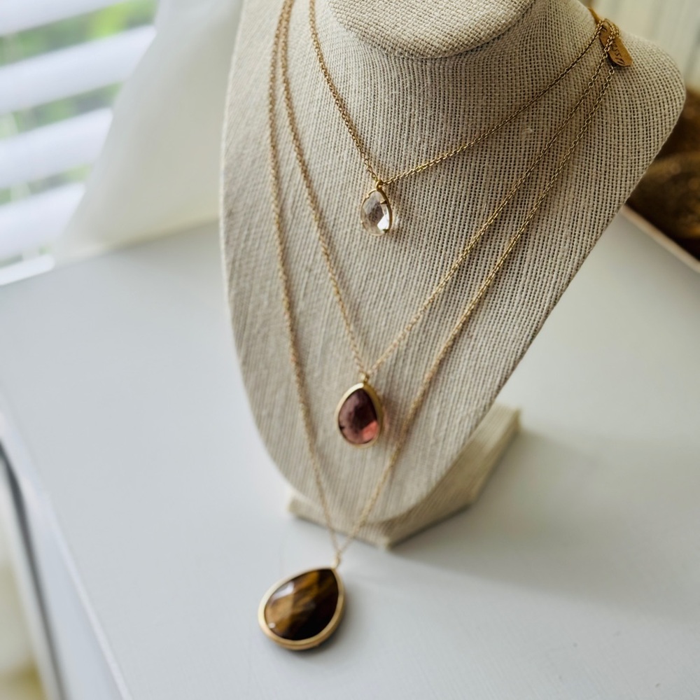 Chloe+Isabel Gold tone Multi-Layered convertible Necklace Set